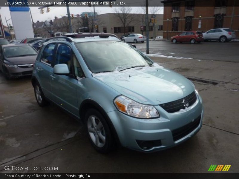 Vapor Blue Metallic / Black 2009 Suzuki SX4 Crossover Touring AWD