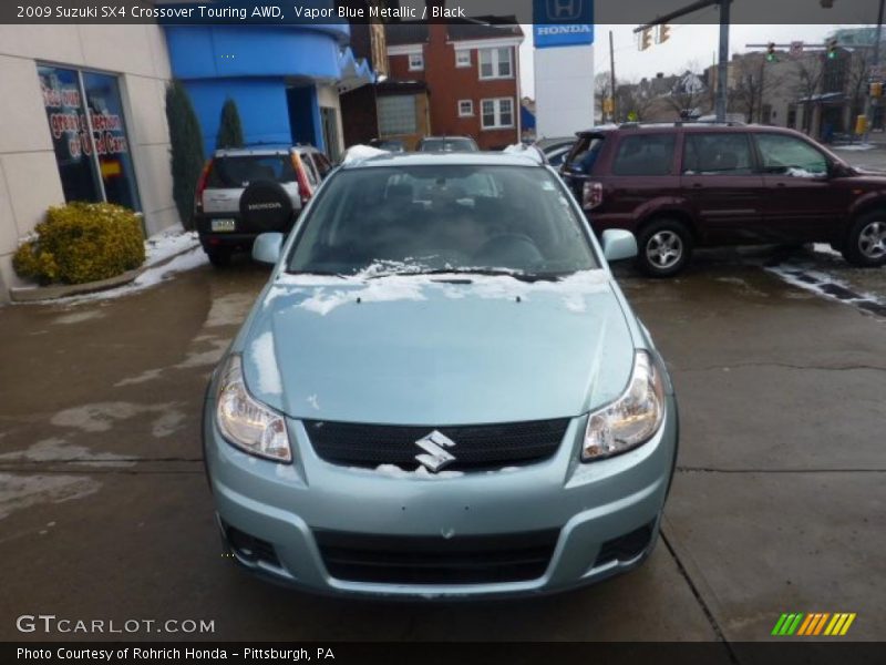 Vapor Blue Metallic / Black 2009 Suzuki SX4 Crossover Touring AWD