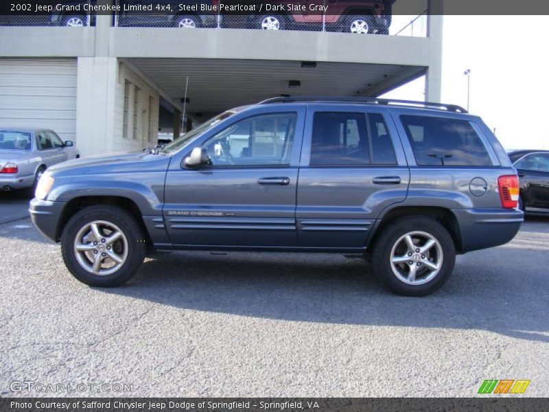 Steel Blue Pearlcoat / Dark Slate Gray 2002 Jeep Grand Cherokee Limited 4x4