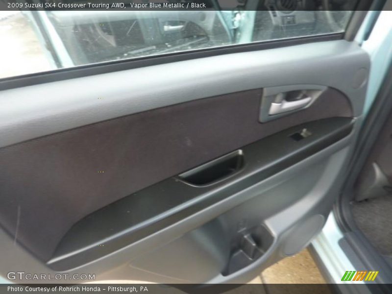 Vapor Blue Metallic / Black 2009 Suzuki SX4 Crossover Touring AWD