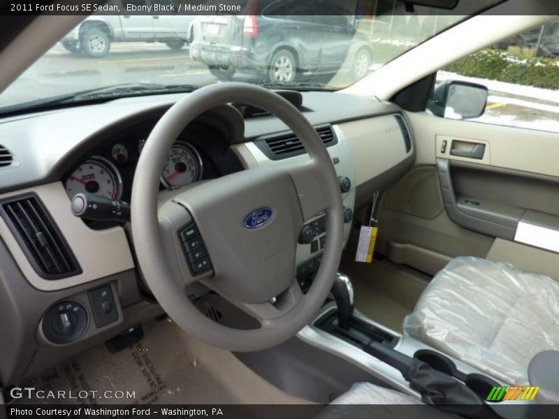 Ebony Black / Medium Stone 2011 Ford Focus SE Sedan