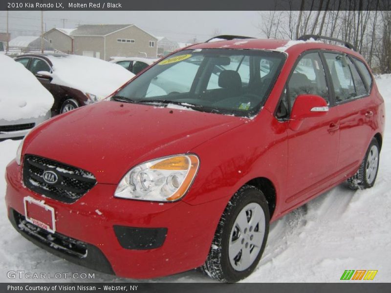 Molten Red / Black 2010 Kia Rondo LX