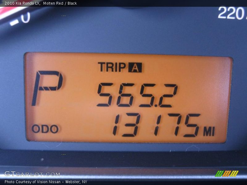 Molten Red / Black 2010 Kia Rondo LX