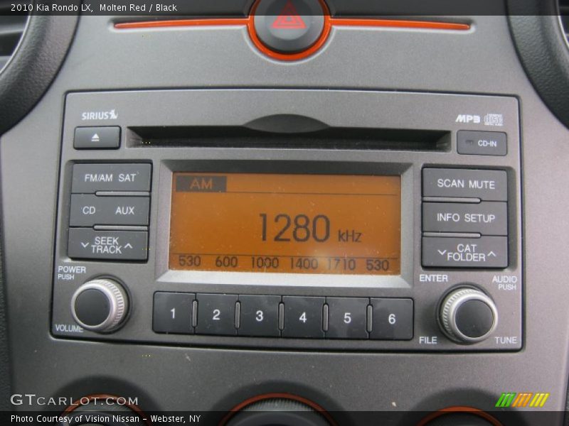 Molten Red / Black 2010 Kia Rondo LX