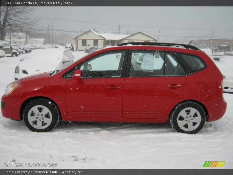 Molten Red / Black 2010 Kia Rondo LX