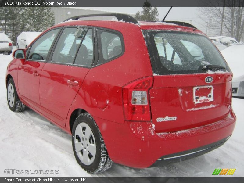 Molten Red / Black 2010 Kia Rondo LX