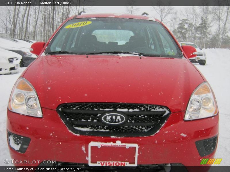 Molten Red / Black 2010 Kia Rondo LX