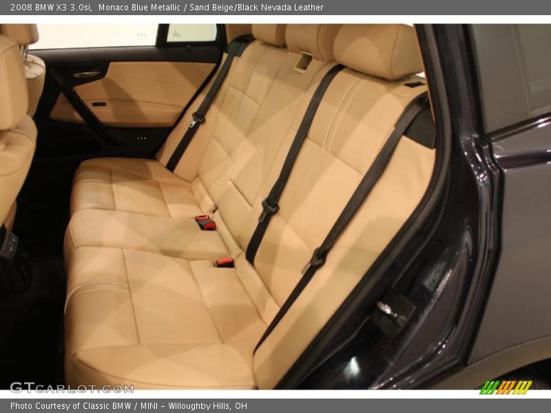 Monaco Blue Metallic / Sand Beige/Black Nevada Leather 2008 BMW X3 3.0si
