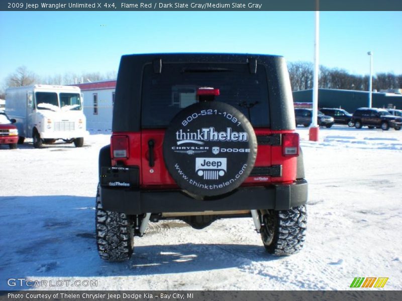 Flame Red / Dark Slate Gray/Medium Slate Gray 2009 Jeep Wrangler Unlimited X 4x4