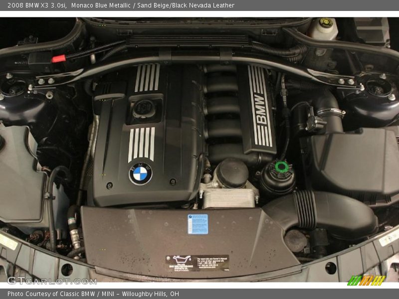 Monaco Blue Metallic / Sand Beige/Black Nevada Leather 2008 BMW X3 3.0si