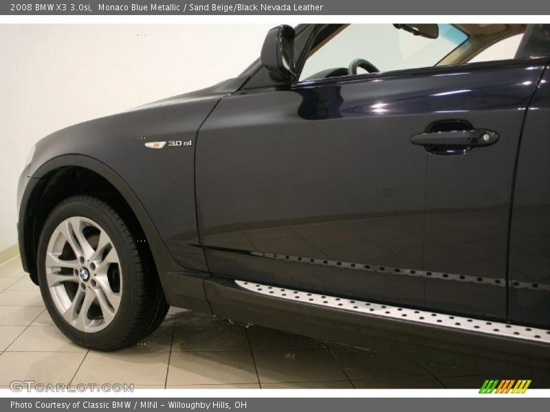 Monaco Blue Metallic / Sand Beige/Black Nevada Leather 2008 BMW X3 3.0si