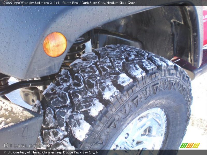 Flame Red / Dark Slate Gray/Medium Slate Gray 2009 Jeep Wrangler Unlimited X 4x4