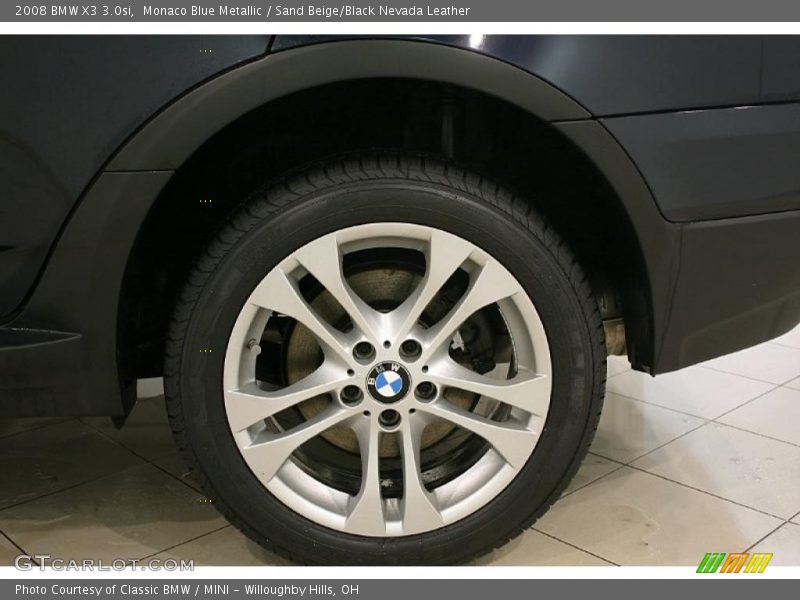 Monaco Blue Metallic / Sand Beige/Black Nevada Leather 2008 BMW X3 3.0si