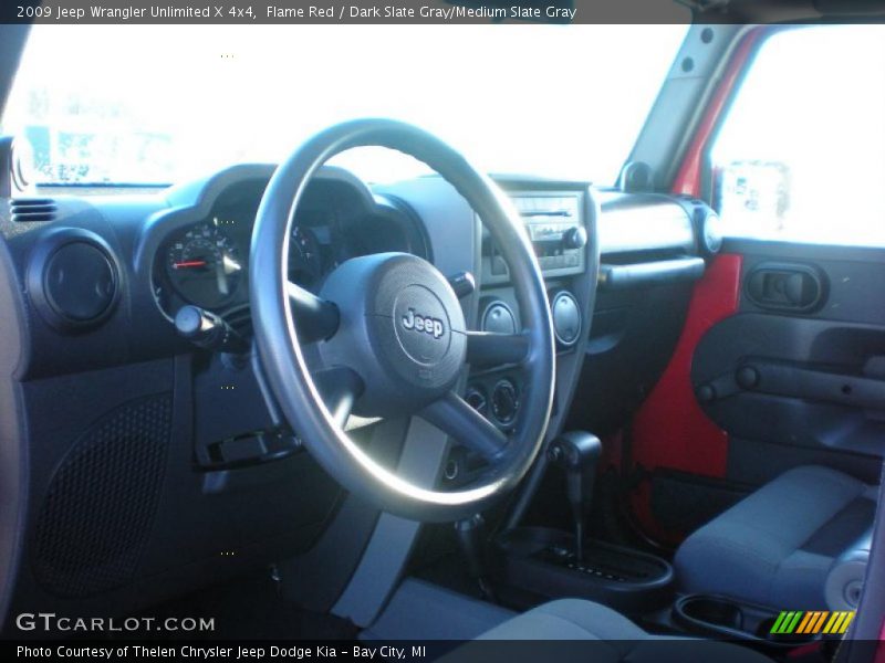 Flame Red / Dark Slate Gray/Medium Slate Gray 2009 Jeep Wrangler Unlimited X 4x4