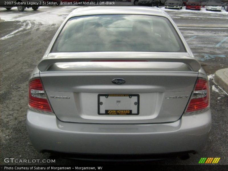 Brilliant Silver Metallic / Off-Black 2007 Subaru Legacy 2.5i Sedan