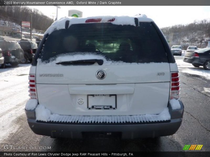 Oxford White / Dark Graphite 2003 Mercury Mountaineer Convenience AWD