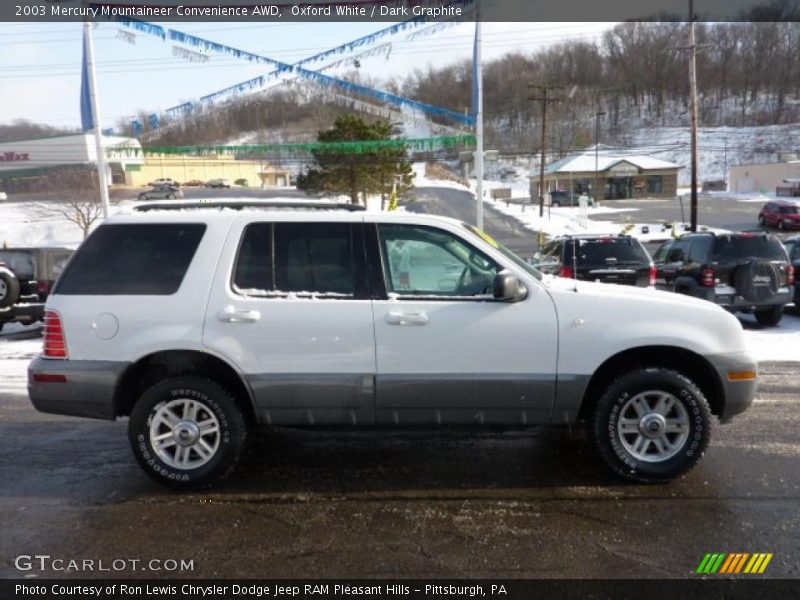 Oxford White / Dark Graphite 2003 Mercury Mountaineer Convenience AWD