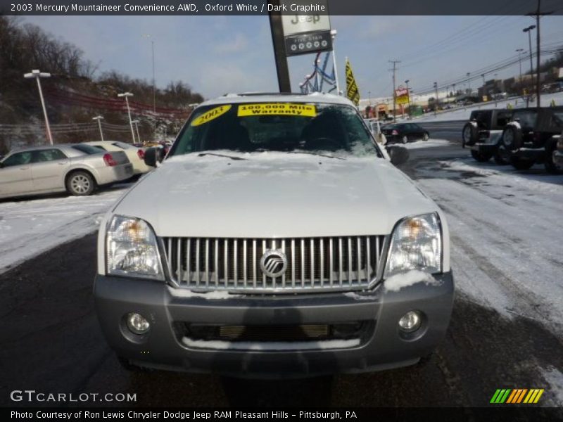 Oxford White / Dark Graphite 2003 Mercury Mountaineer Convenience AWD