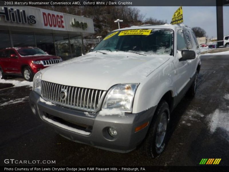 Oxford White / Dark Graphite 2003 Mercury Mountaineer Convenience AWD
