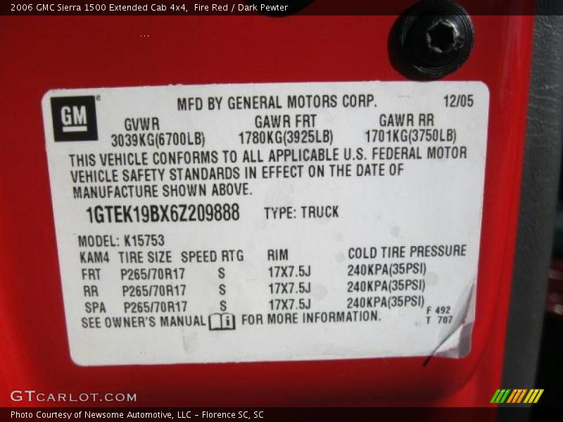 Fire Red / Dark Pewter 2006 GMC Sierra 1500 Extended Cab 4x4
