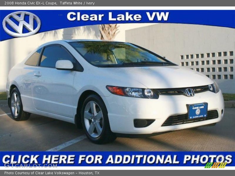 Taffeta White / Ivory 2008 Honda Civic EX-L Coupe