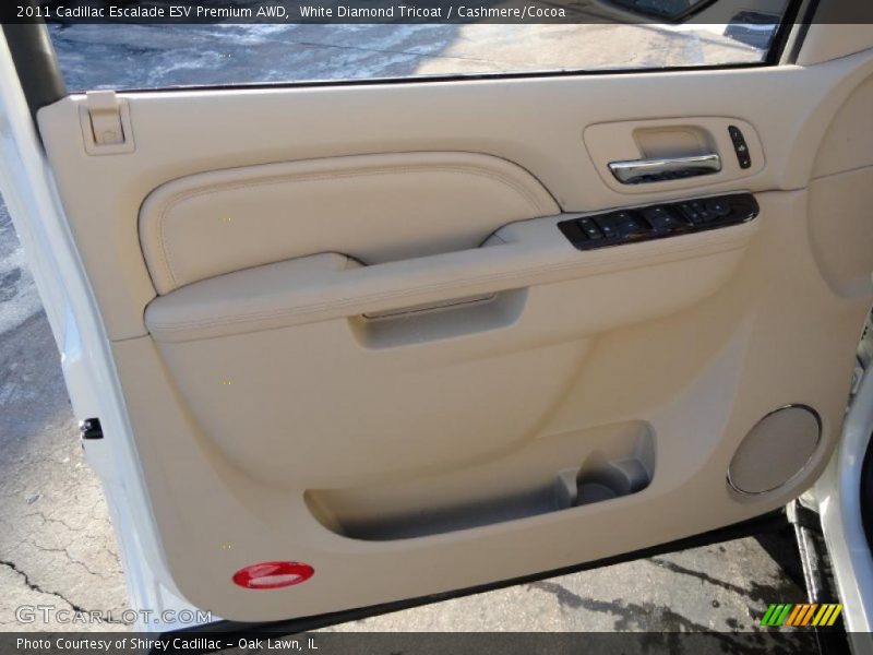 White Diamond Tricoat / Cashmere/Cocoa 2011 Cadillac Escalade ESV Premium AWD
