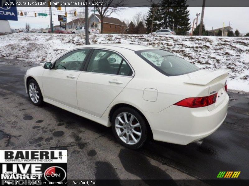 Premium White Pearl / Ebony 2008 Acura TSX Sedan
