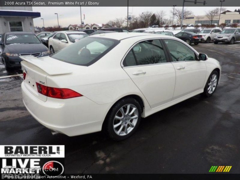 Premium White Pearl / Ebony 2008 Acura TSX Sedan