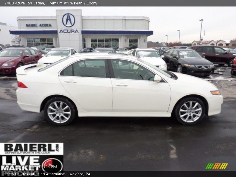 Premium White Pearl / Ebony 2008 Acura TSX Sedan