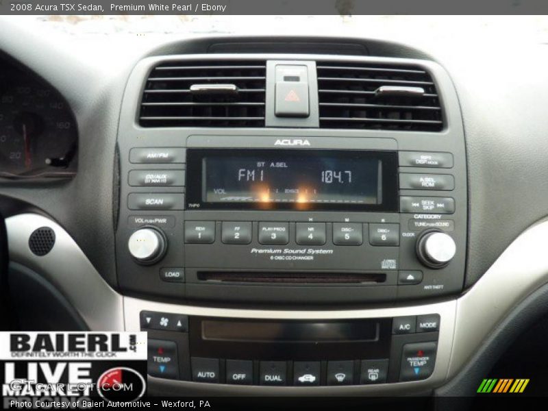 Premium White Pearl / Ebony 2008 Acura TSX Sedan