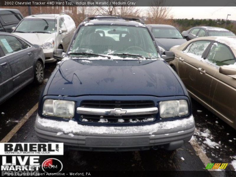 Indigo Blue Metallic / Medium Gray 2002 Chevrolet Tracker 4WD Hard Top