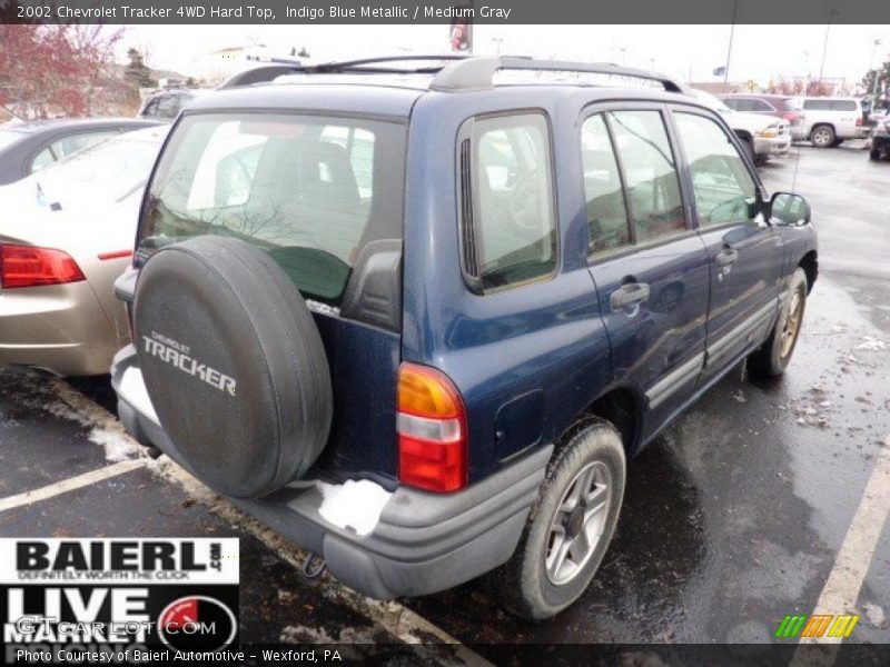 Indigo Blue Metallic / Medium Gray 2002 Chevrolet Tracker 4WD Hard Top