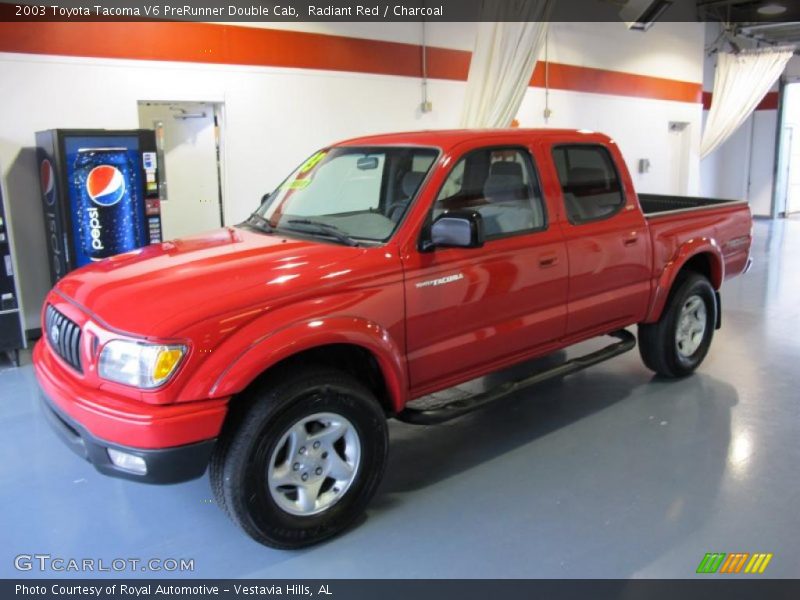 Radiant Red / Charcoal 2003 Toyota Tacoma V6 PreRunner Double Cab