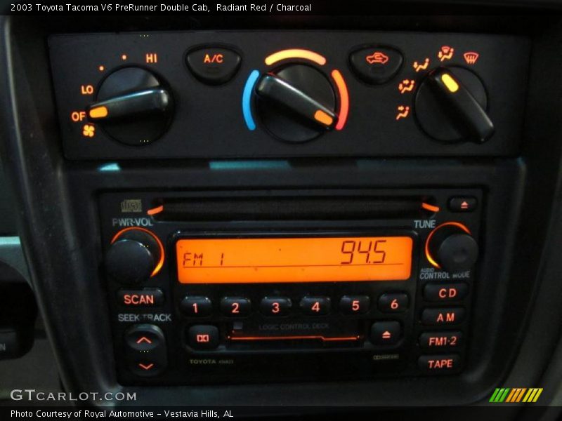 Radiant Red / Charcoal 2003 Toyota Tacoma V6 PreRunner Double Cab