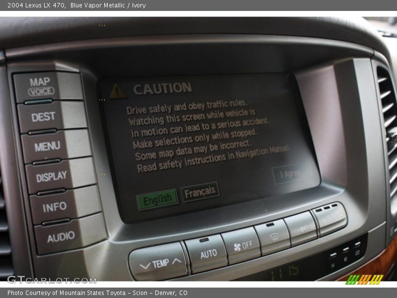 Navigation of 2004 LX 470