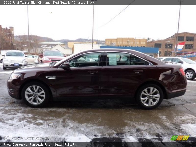 Cinnamon Red Metallic / Charcoal Black 2010 Ford Taurus SEL