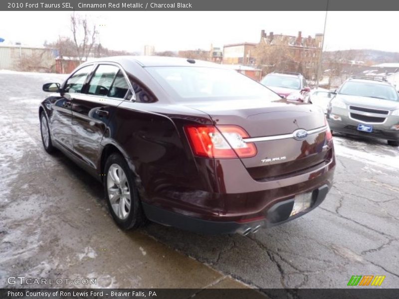 Cinnamon Red Metallic / Charcoal Black 2010 Ford Taurus SEL