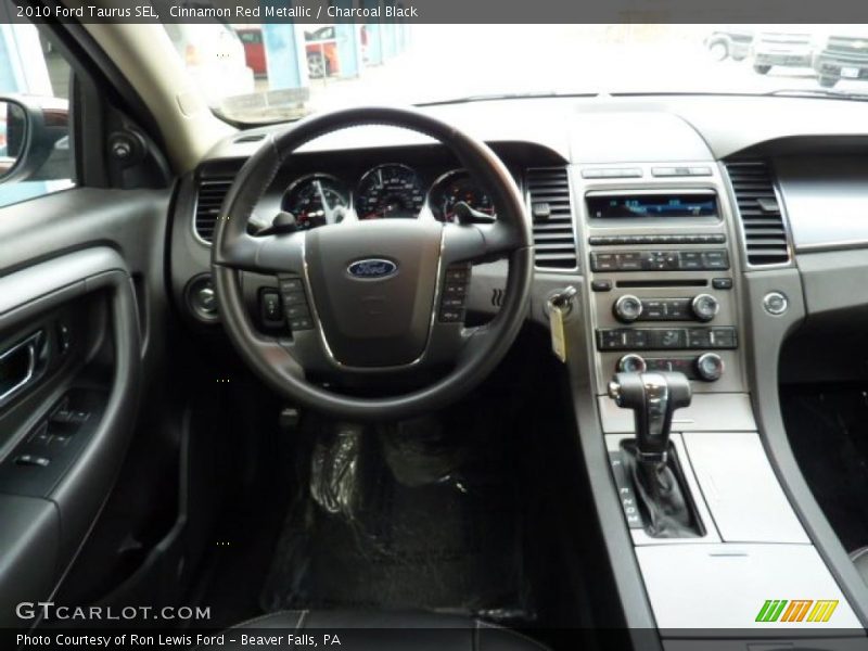 Cinnamon Red Metallic / Charcoal Black 2010 Ford Taurus SEL