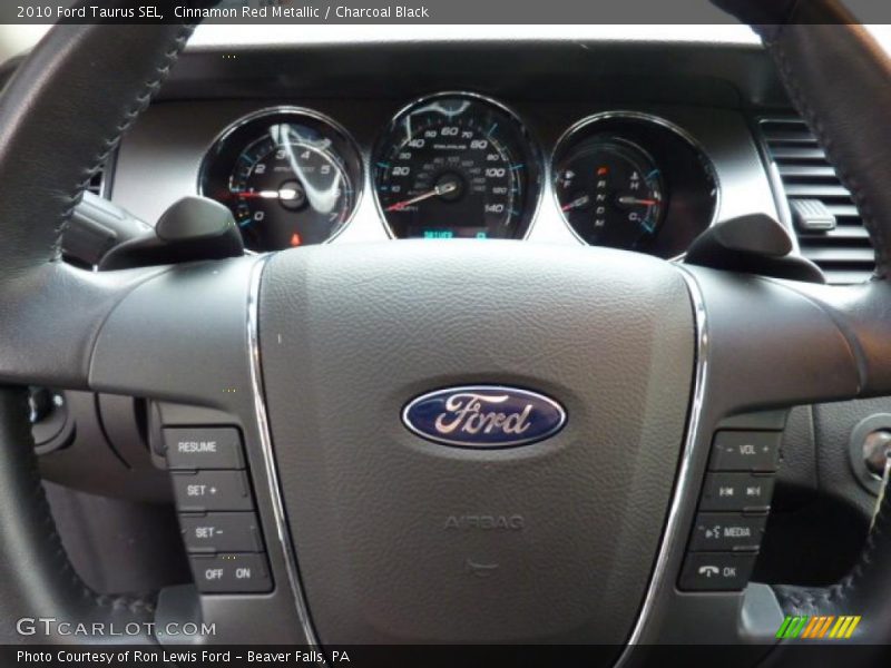 Cinnamon Red Metallic / Charcoal Black 2010 Ford Taurus SEL