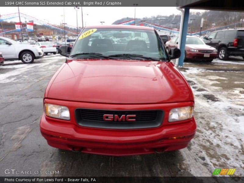 Bright Red / Graphite 1994 GMC Sonoma SLS Extended Cab 4x4