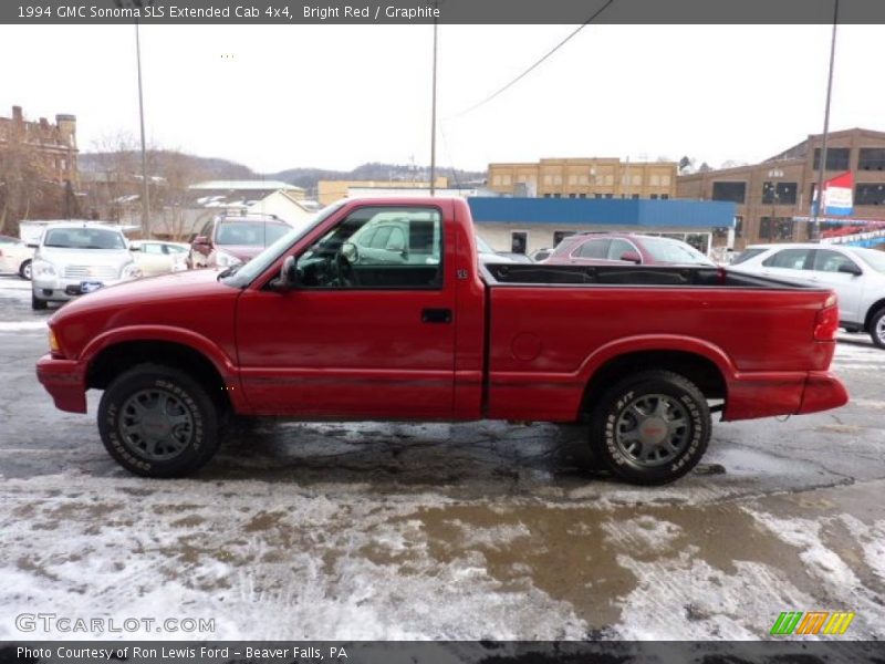Bright Red / Graphite 1994 GMC Sonoma SLS Extended Cab 4x4