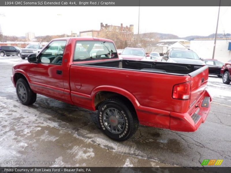Bright Red / Graphite 1994 GMC Sonoma SLS Extended Cab 4x4