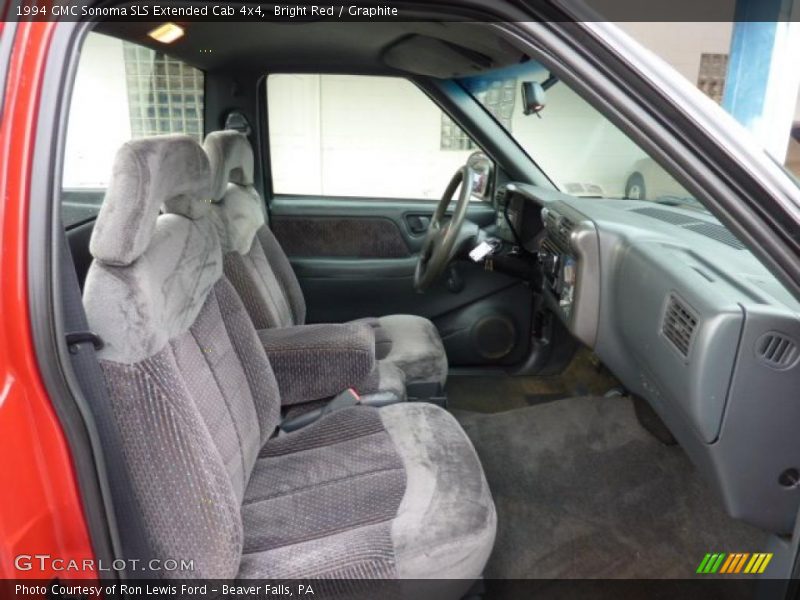 Bright Red / Graphite 1994 GMC Sonoma SLS Extended Cab 4x4