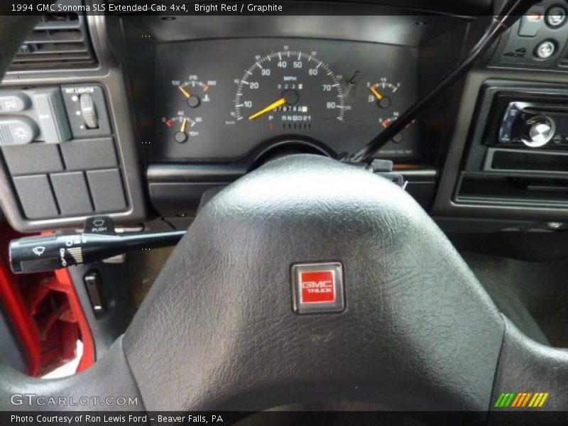 Bright Red / Graphite 1994 GMC Sonoma SLS Extended Cab 4x4