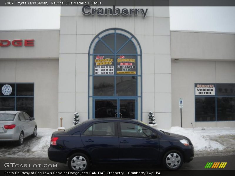 Nautical Blue Metallic / Bisque 2007 Toyota Yaris Sedan