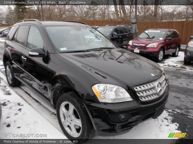 Black / Macadamia 2008 Mercedes-Benz ML 350 4Matic