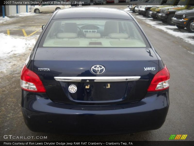 Nautical Blue Metallic / Bisque 2007 Toyota Yaris Sedan