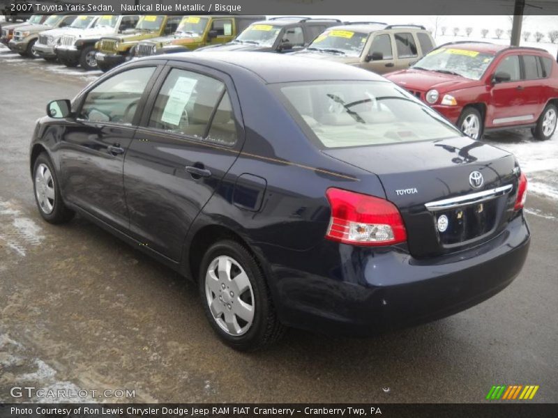 Nautical Blue Metallic / Bisque 2007 Toyota Yaris Sedan