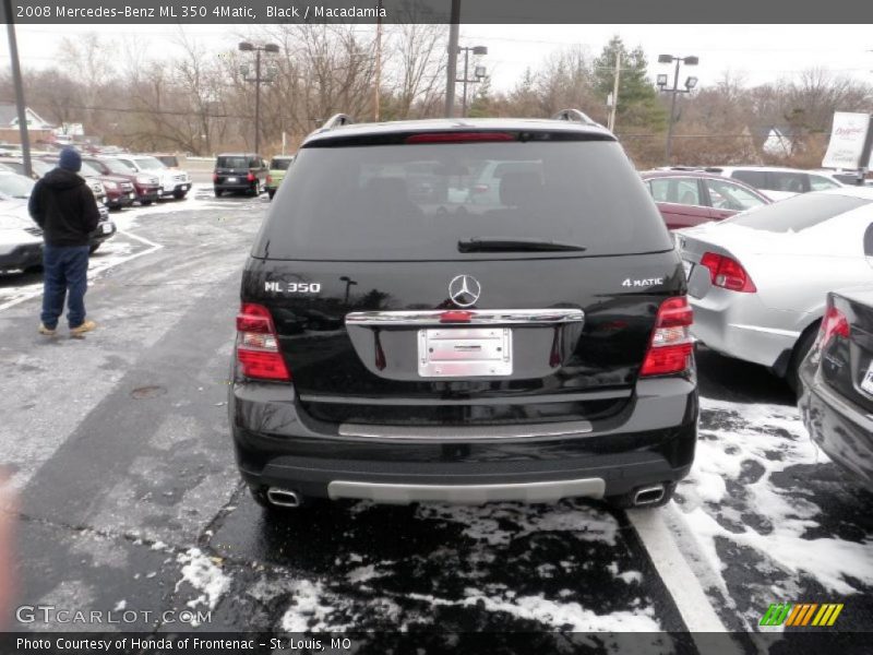 Black / Macadamia 2008 Mercedes-Benz ML 350 4Matic