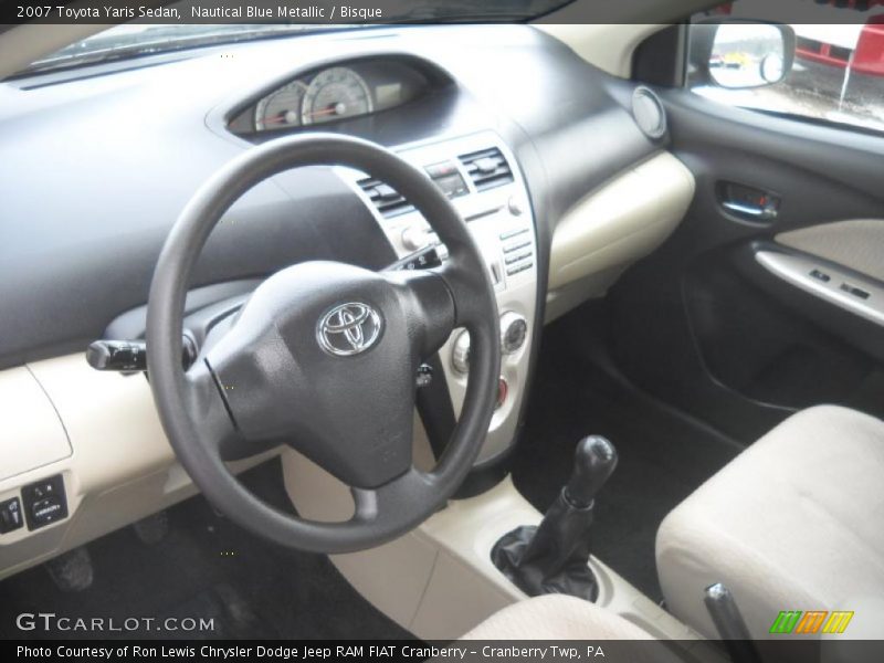 Nautical Blue Metallic / Bisque 2007 Toyota Yaris Sedan